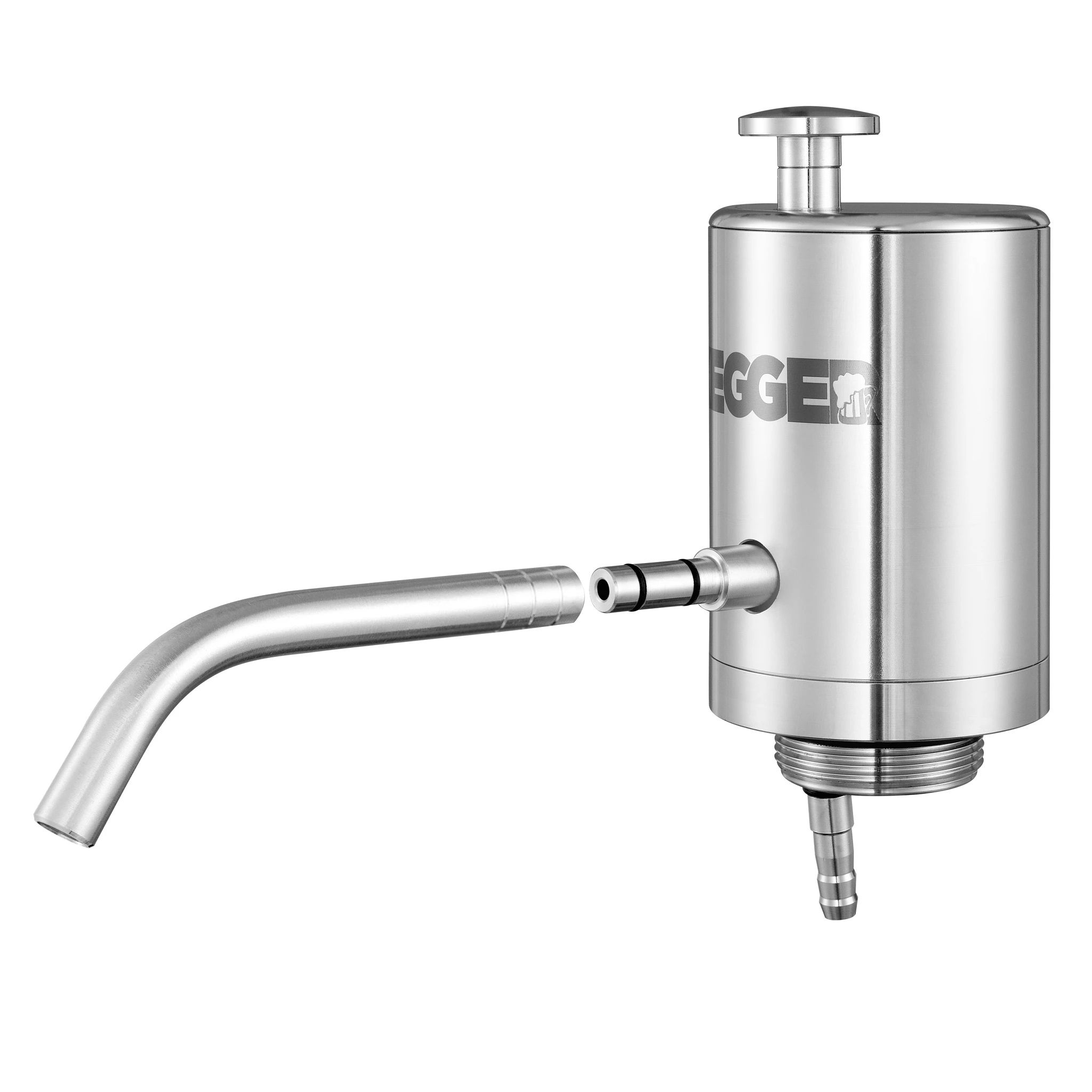 a keger beer dispenser on a white background product photography